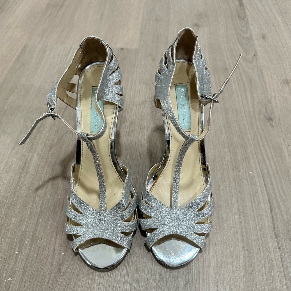 Blue By Betsy Johnson Silvery Glitter Shoes